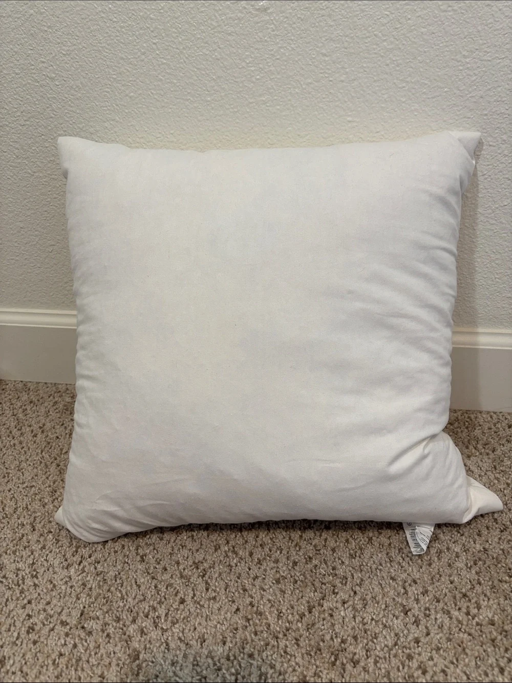 Pottery Barn Cotton Down Pillow Insert 18”x18” home decor cozy waterfowl feather